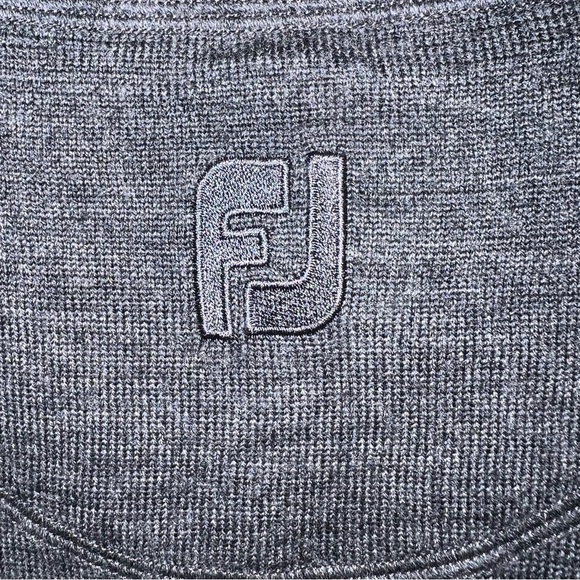 Footjoy FJ 100% Wool V-Neck Sweater Pullover Golf Sweater Charcoal Men's XL - Picture 3 of 8